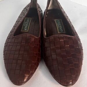 Cole Haan Brown"Dunbar" Woven Leather Loafers. 8.5B Italy W/Box